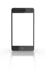 Modern smartphone isolated on white.