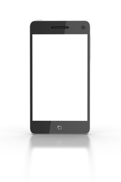 Modern smartphone isolated on white.