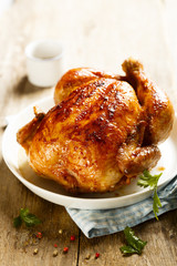 Backed chicken