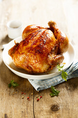 Backed chicken