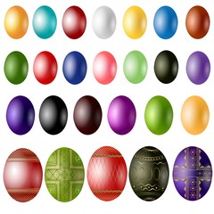 set of easter eggs color sample