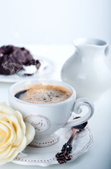 Breakfast with coffee 