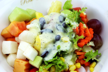 Salad eat healthy body