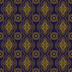 Elegant antique background image of round flower dot geometry pattern.
