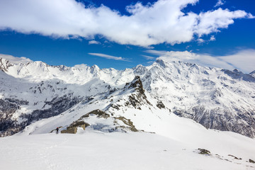 Fototapeta na wymiar Panorama di alta montagna