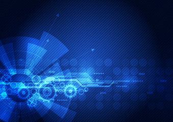 Abstract futuristic digital technology background. Illustration Vector