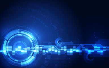 Abstract futuristic digital technology background. Illustration Vector