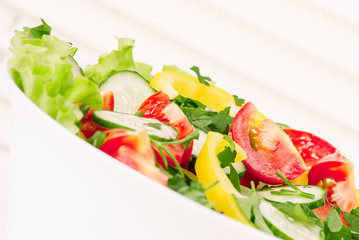 vegetable salad on plate