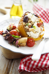 Roasted stuffed peppers