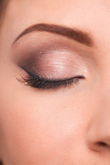 Obraz premium Close up portrait of beautiful young woman face