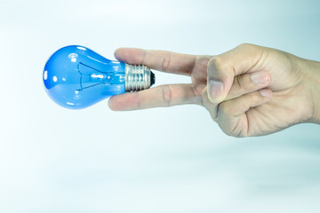 Idea concept with the light bulbs