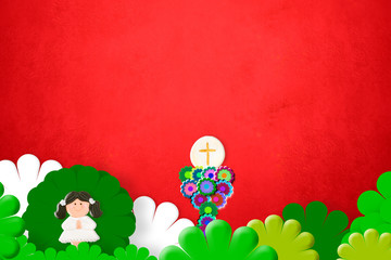 First Holy Communion invitation girl