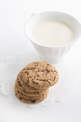 cup of milk and cookies