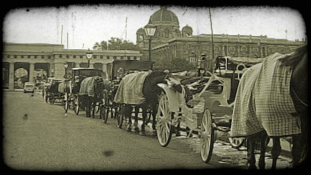 Vienna Carriage 3. Vintage stylized video clip.