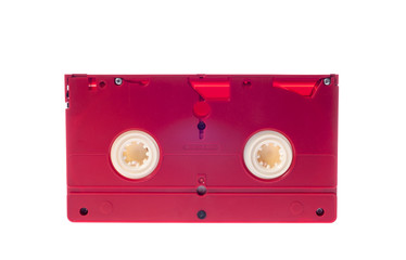 Video cassette isolated on white background
