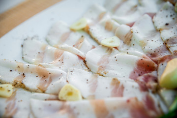 Bacon with vegetables