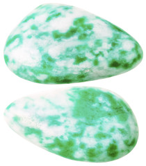 two Amazonite (microcline feldspar) gemstones