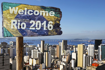 Welcome sign to Rio de Janeiro.