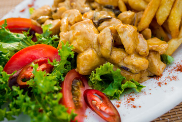 Meat with vegetables