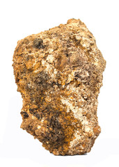 Laterite on a white background. (aluminum ore)