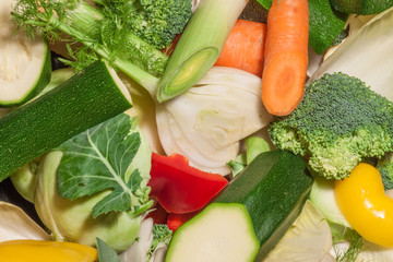 Gemüsemischung fürs barfen, makro horizontal