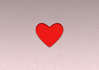 lovely red heart papercut