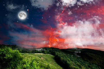 Fototapeta na wymiar Night background. Elements of this image furnished by NASA.
