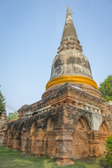 Fototapeta premium Temple watyaichaimongkol ancient travel tourism landmark place w