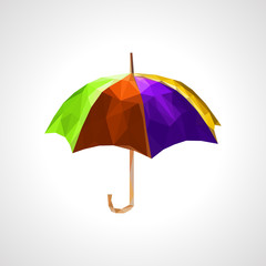 polygonal multicolored umbrella purple