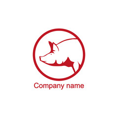 Pig logo.Vector 