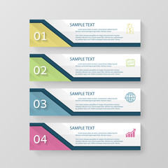 Modern infographics business design options banner.Vector illust