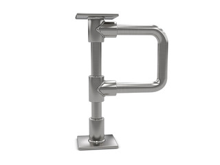 metal letter P