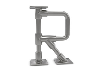 metal letter R