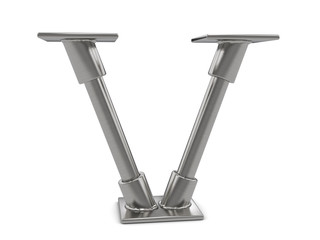 metal letter V