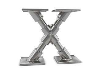 metal letter X