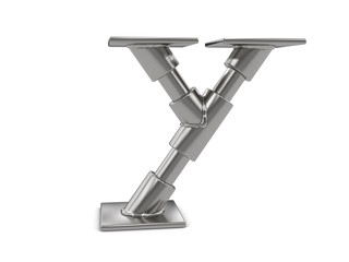 metal letter Y