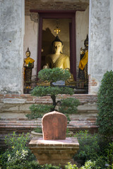 Buddha statue at Wat Mae Nang Pluem temple in Ayutthaya, the for