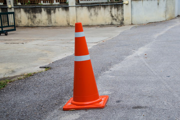 Orange traffic cone