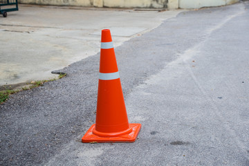 Orange traffic cone