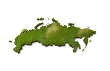 3D Russia Map Terrain