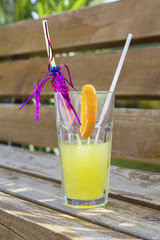 cocktail of freshly pressed orange juice