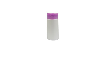 Body lotion bottle isolated on white