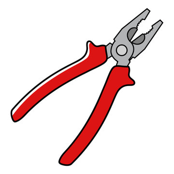 red pliers tool isolated white background clip art preview