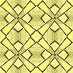 Gold decorative ornaments. 3d rendered golden wall background. Golden bricks texture in geometric style. Seamless texture background.
