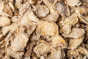 Dried ginger for mulled wine and hot tea