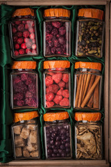 Set for mulled wine in glass jars