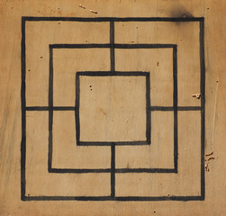 Nine men morris board