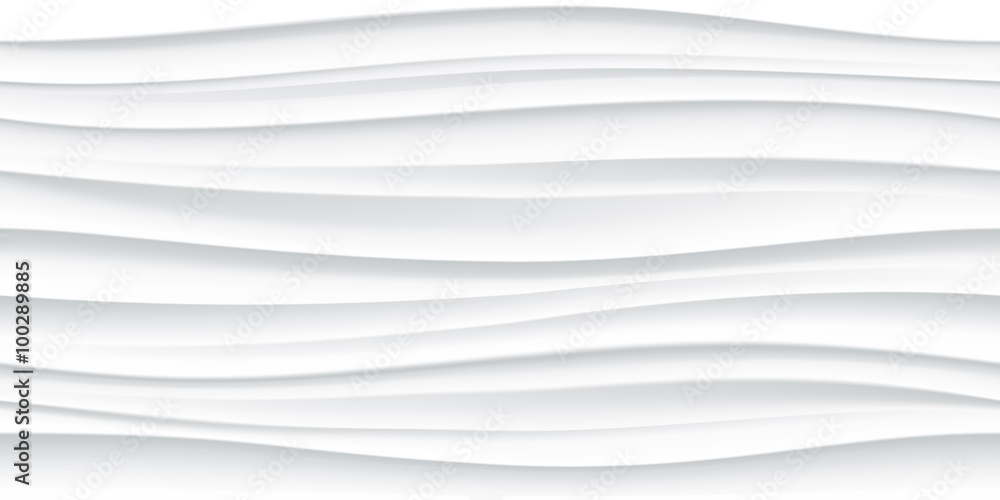 Poster White seamless wave texture pattern background