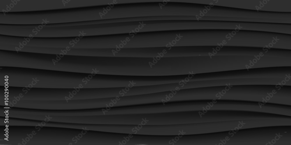Poster black seamless wave texture pattern background