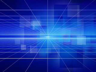 A light filled blue abstract background with a fine grid overlay